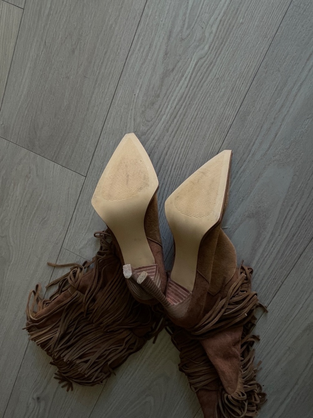 STEVE MADDEN -  KINZEE FRINGE CHESTNUT SUEDE - Picture 10 of 10